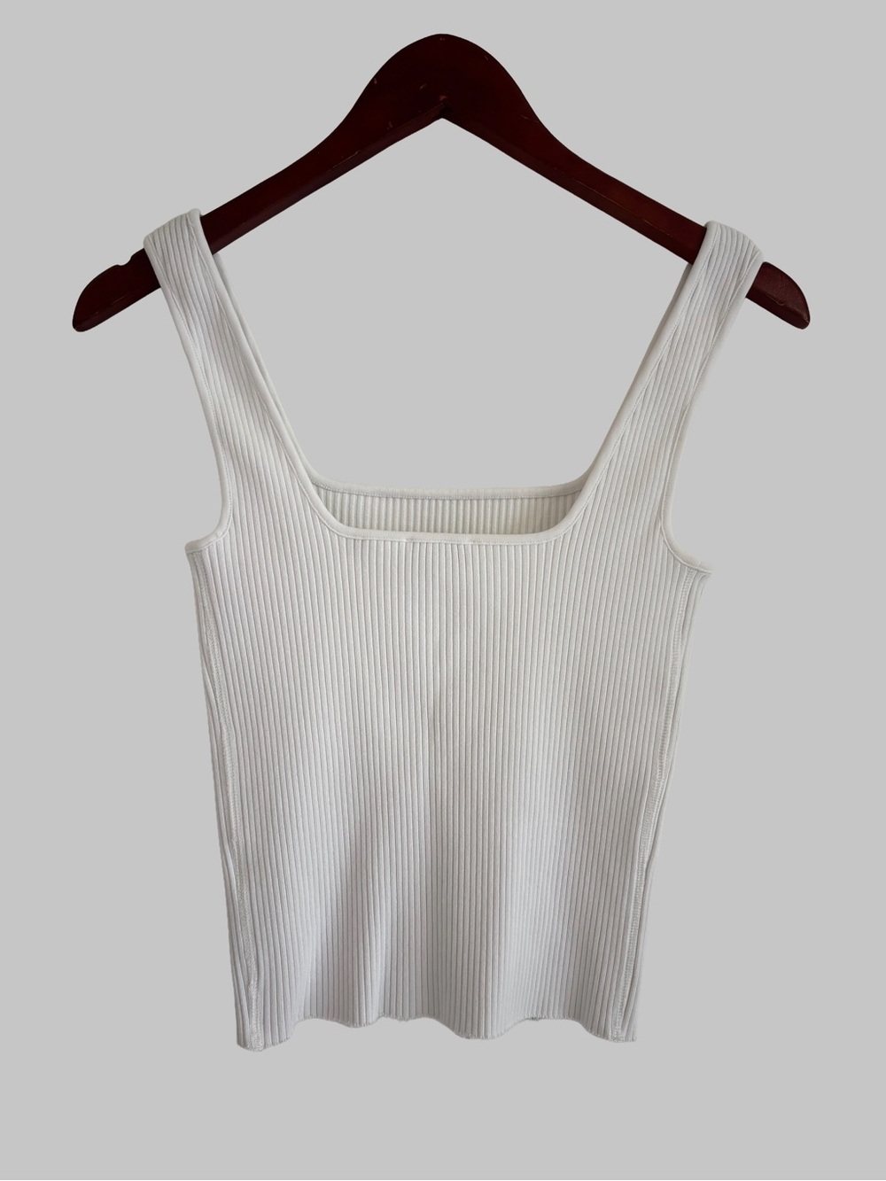 Vince White Square-Neck Ribbed Tank - Picture 3 of 7